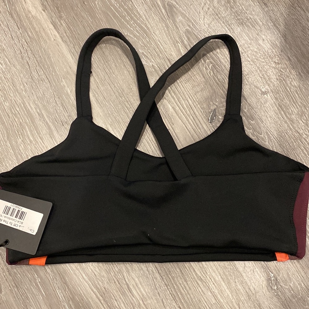 ***Bundle 2 for $10*** Black and Orange DYI Sports Bra - Picture 2 of 2